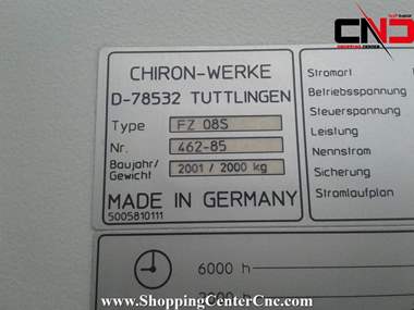 فرز سی ان سی پنج محور chiron fz 08s ساخت المان